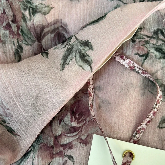 LoveShackFancy NWT Domino Top Pink Canopy Blouse Size S - Picture 14 of 14